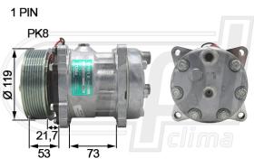 Automotive SD0755 - COMP.ORIGINAL OEM SD7H13 PK8 H-O 12V
