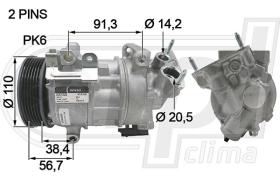Automotive CI0058 - COMP.ORIGINAL OEM DS4-5-3008-5008 1.6HDI 14- 110MM