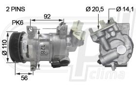 Automotive CI0069 - COMP.ORIGINAL OEM DS3-208-2008 1.2 16-