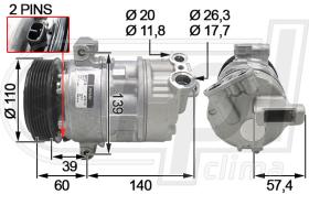 Automotive FT0046 - COMPRESOR FIAT 1.6-2.0D 08-