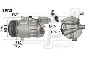 Automotive BW5057 - COMPRESOR BMW 320 E90 PAG46 180ML
