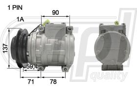 Automotive KI5002 - COMPRESOR 10PA15C PV4 140MM 12V