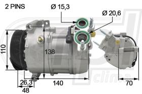 Automotive JG0018 - COMPR.A/A P/XF-XJ-XK-ROVER 4.4 V8D-5.0V8
