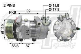 Automotive SC5002 - COMPRESOR SCANIA DS11-16 (C0050)