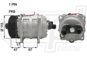 Automotive QE0804 - COMP.QUE08 PK8 H-O 12V 8 OR