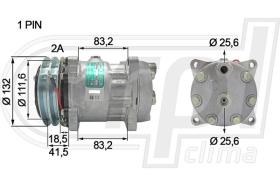 Automotive SD0721 - COMP.ORIGINAL OEM SD7H15 2A H-R(MB) 12V