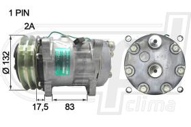 Automotive SD0727 - COMP.ORIGINAL OEM SD7H15 2A H-R(MB) 24V