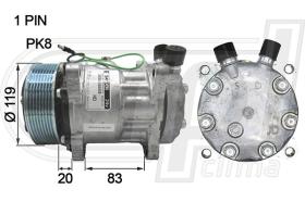 Automotive SD0733 - COMP.ORIGINAL OEM SD7H15 PK8 V-O 24V