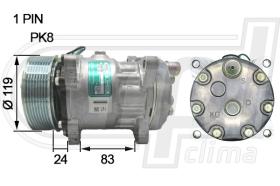 Automotive SD0772 - COMP.ORIGINAL OEM SD7H15 PK8 ESP H-O 24V