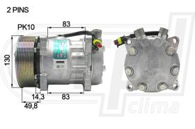 Automotive SD0779 - COMP.ORIGINAL OEM SD7H15 PK10 V-O 24V 130MM