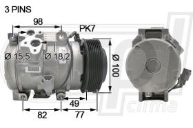 Automotive TO0037 - COMP.ORIGINAL OEM HILUX-HIACE-L.CRUISER 120 2.5D-3.0D