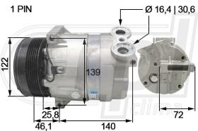 Automotive HR0507 - COMP.ORIGINAL OEM HARR V5 PK6 AC DV