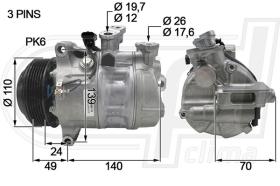 Automotive MB0119 - COMP.ORIGINAL OEM W213 E220D-W907 2.0D 18- PK6 SD ECF