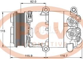 PCV ACP1332000P - COMPRESOR P/FORD MAHLE NEW