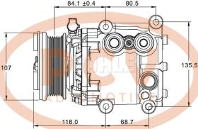 PCV ACP1336000P - COMPRESOR P/FORD MAHLE NEW