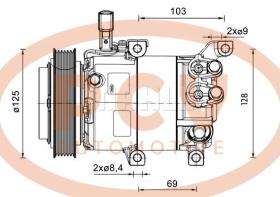 PCV ACP1458000P - COMPRESOR P/MITSUBISHI MAHLE NEW