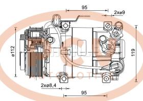 PCV ACP1462000P - COMPRESOR P/MITSUBISHI MAHLE NEW