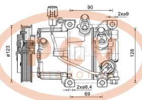 PCV ACP1465000P - COMPRESOR P/MITSUBISHI MAHLE NEW