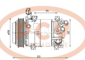PCV ACP1468000P - COMPRESOR P/MITSUBISHI MAHLE NEW