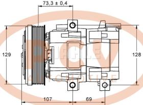 PCV ACP855000P - COMPRESOR P/FORD MAHLE NEW
